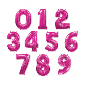 Цифри малинові рожеві
